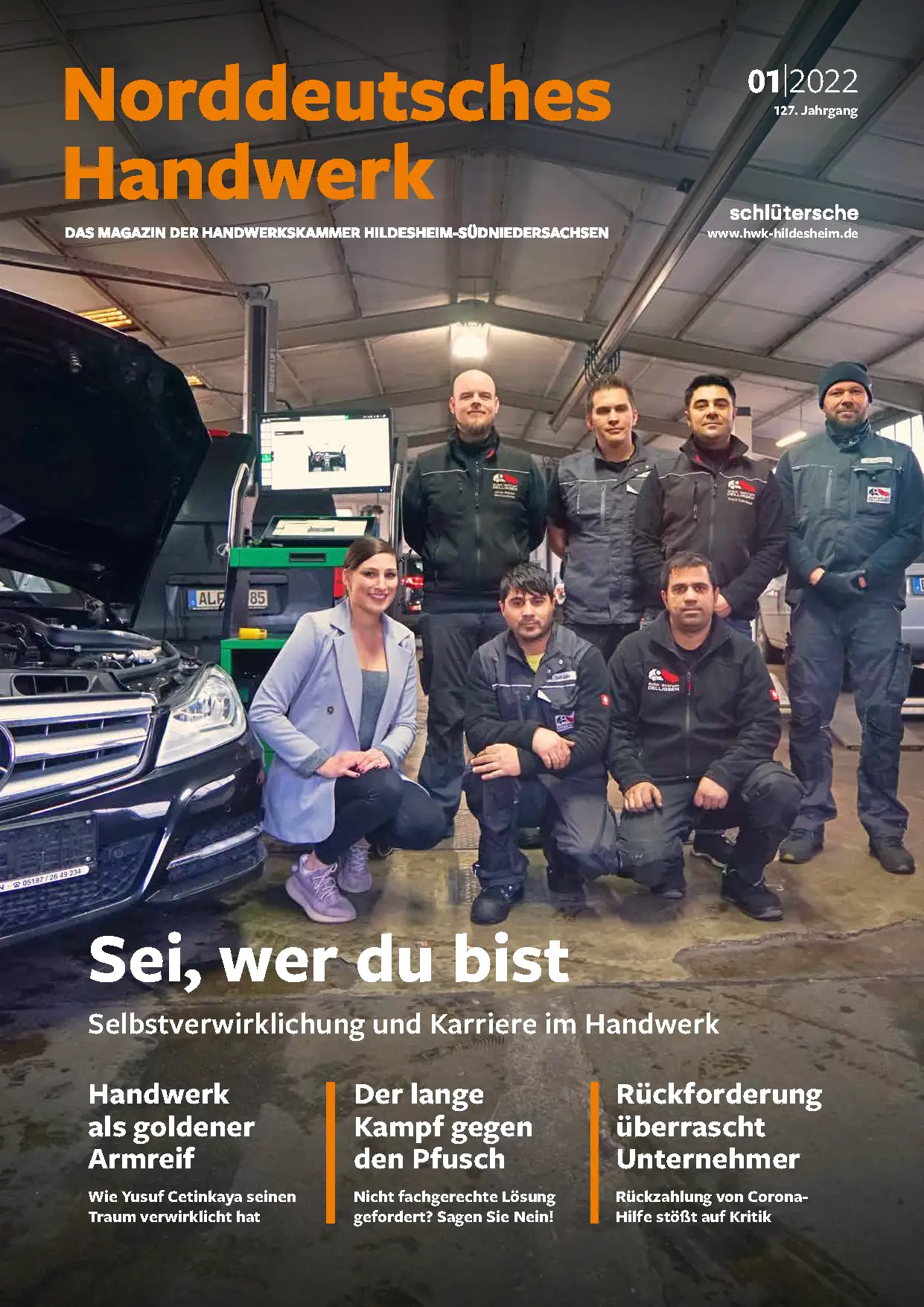 AutoCentrum Delligsen auf dem Titelcover - Norddeutsches Handwerk 01/2022